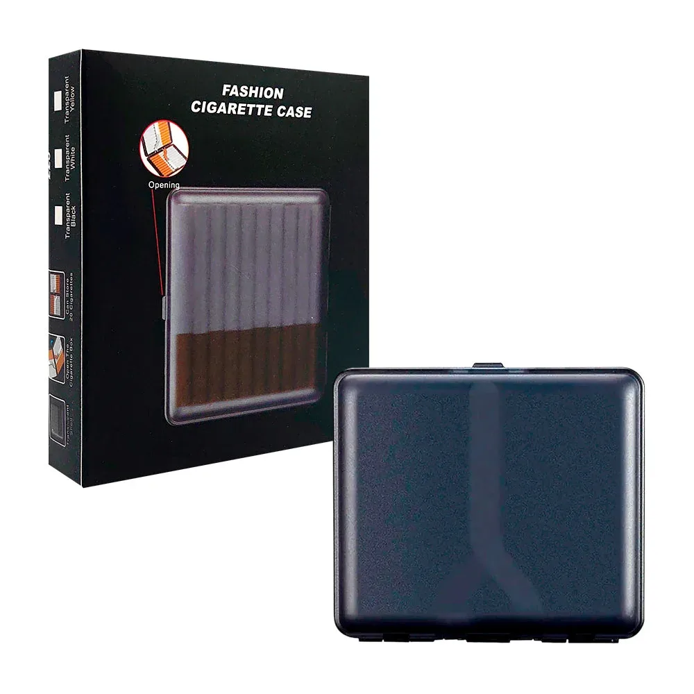 Cigarrera - estuche para cigarros translúcido con capacidad para almacenar 20 piezas, variedad de colores