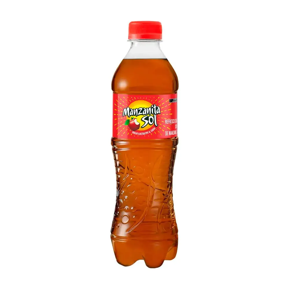 1pza refresco manzanita sol, sabor manzana con 1% de jugo, sin calorias, 400ml / sol400