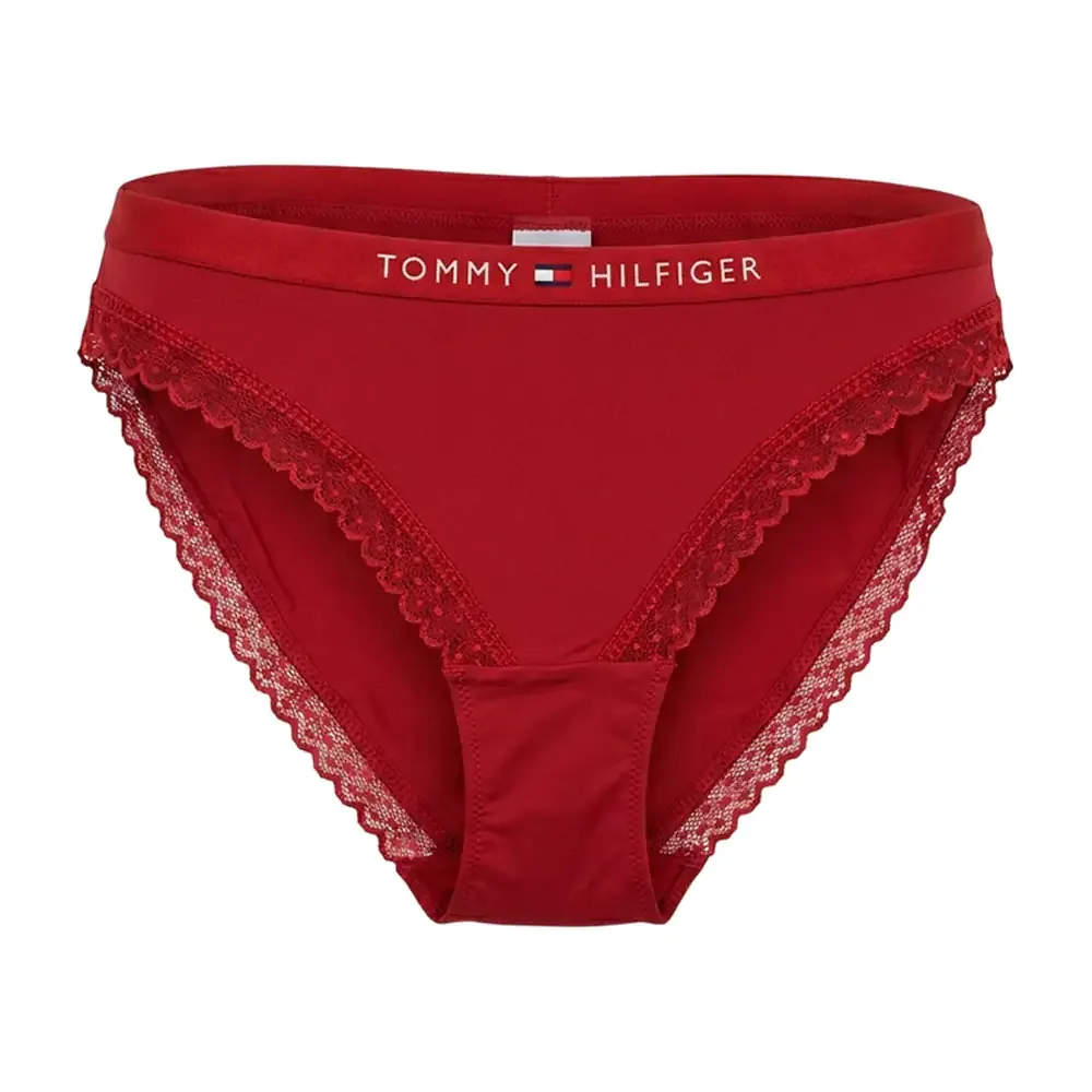 1pza Calzón original tommy hilfiger con detalles de encaje, variedad de colores