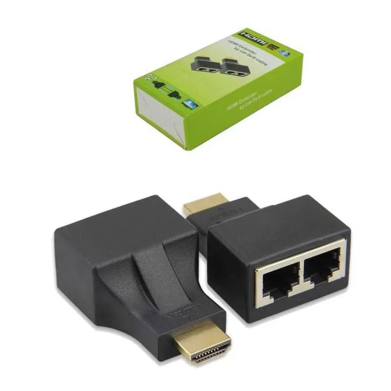 Adaptador extensor de entrada lan a hdmi 30m, variedad de funciones /rj45 utp / con.30