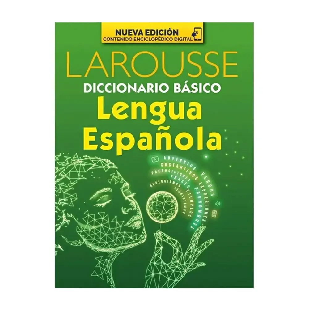 Diccionario larousse básico escolar en color verde versión lengua española