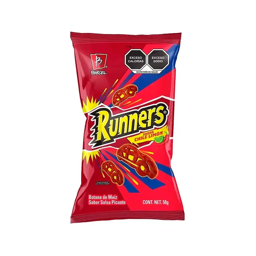 1pza Bolsa de papas runners barcel sabor chile y limon de 58g / 222612