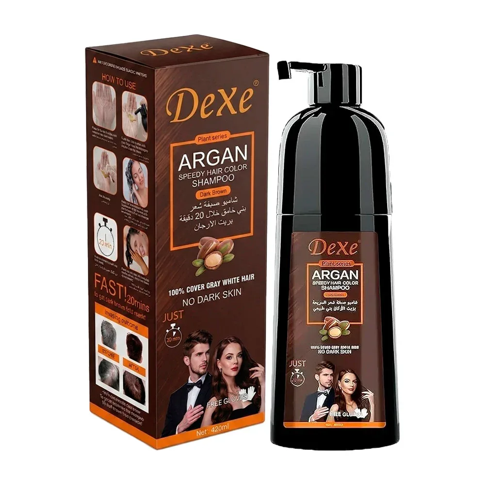 Shampoo dexe de 420ml con extracto de argan para pintar el cabello