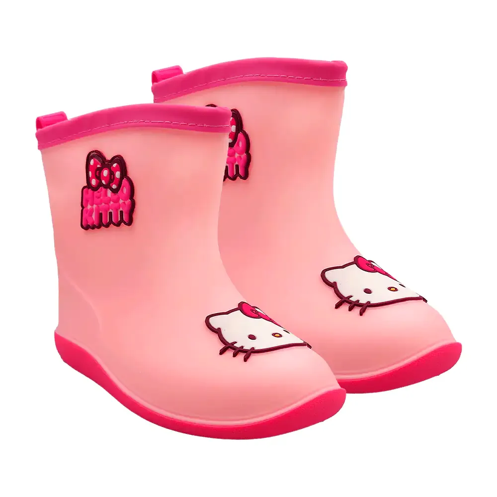 Botas impermeables infantiles con diseño de hello Kitty y protección anti agua