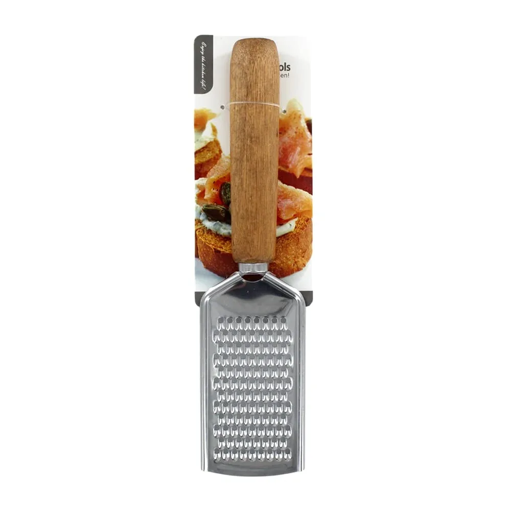 Rallador manual metálico plano con mango de madera / kitchen tools