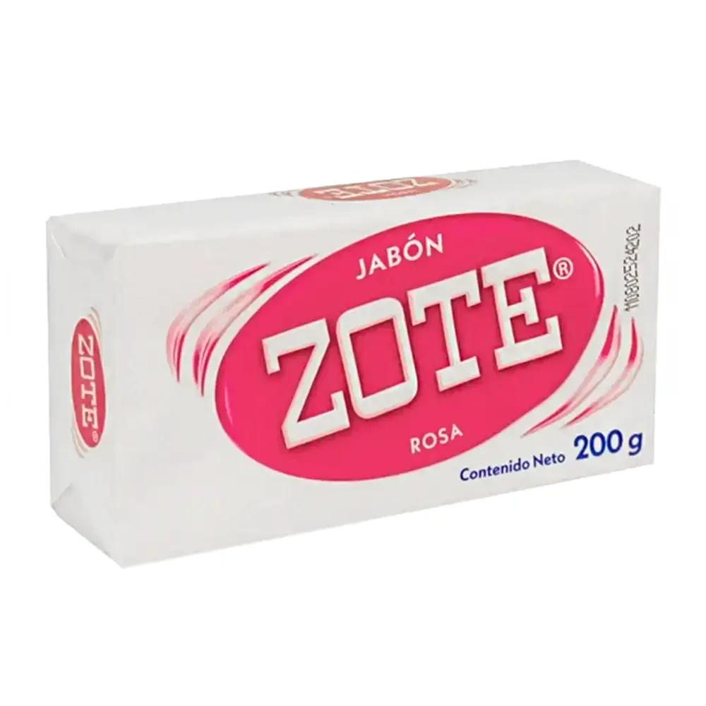 1pza Jabón en barra zote color rosa para ropa de 200g / 005688