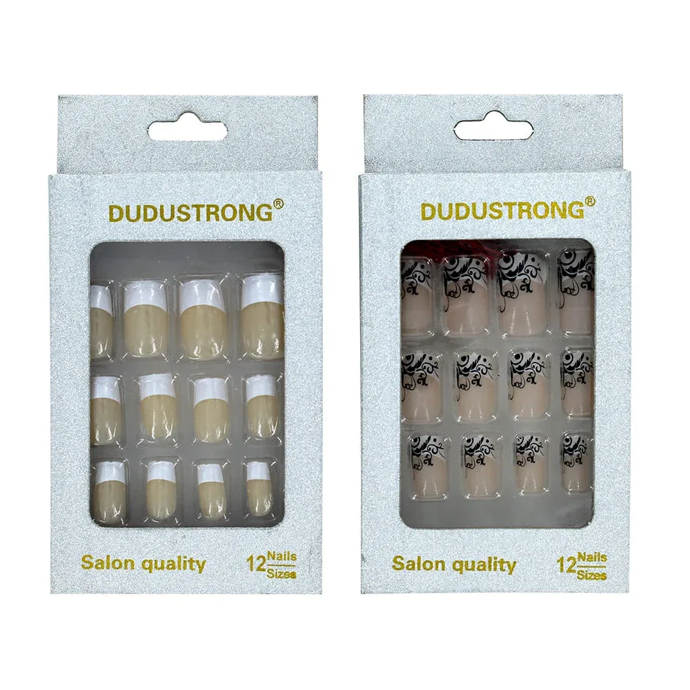 Caja de uñas postizas dudustrong, variedad de diseños d029 / R0X359