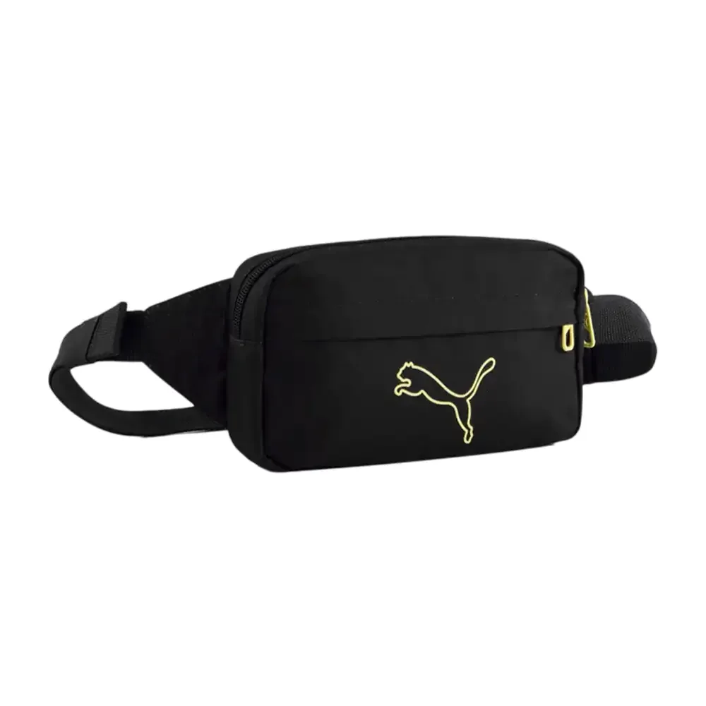 Mochila tipo cangurera puma original de 2 compartimentos con logo fosforescente