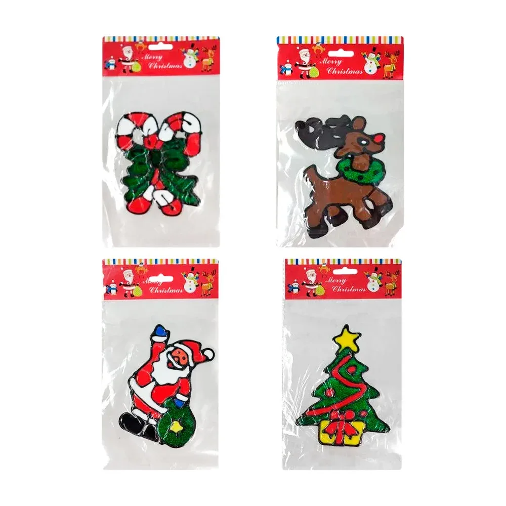 1pza Sticker adhesivo navideño para ventana, varios modelos / merry / qsd1910