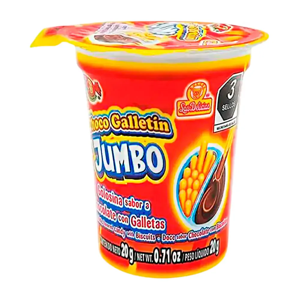 choco galletin las delicias jumbo sabor chocolate con galletas 25g / 114096