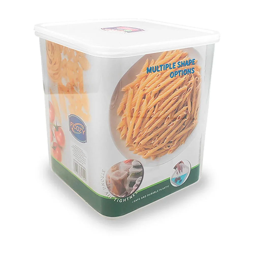 Tupper transparente de plástico, tapa de silicón con capacidad de 2.6l, 17x13 cm