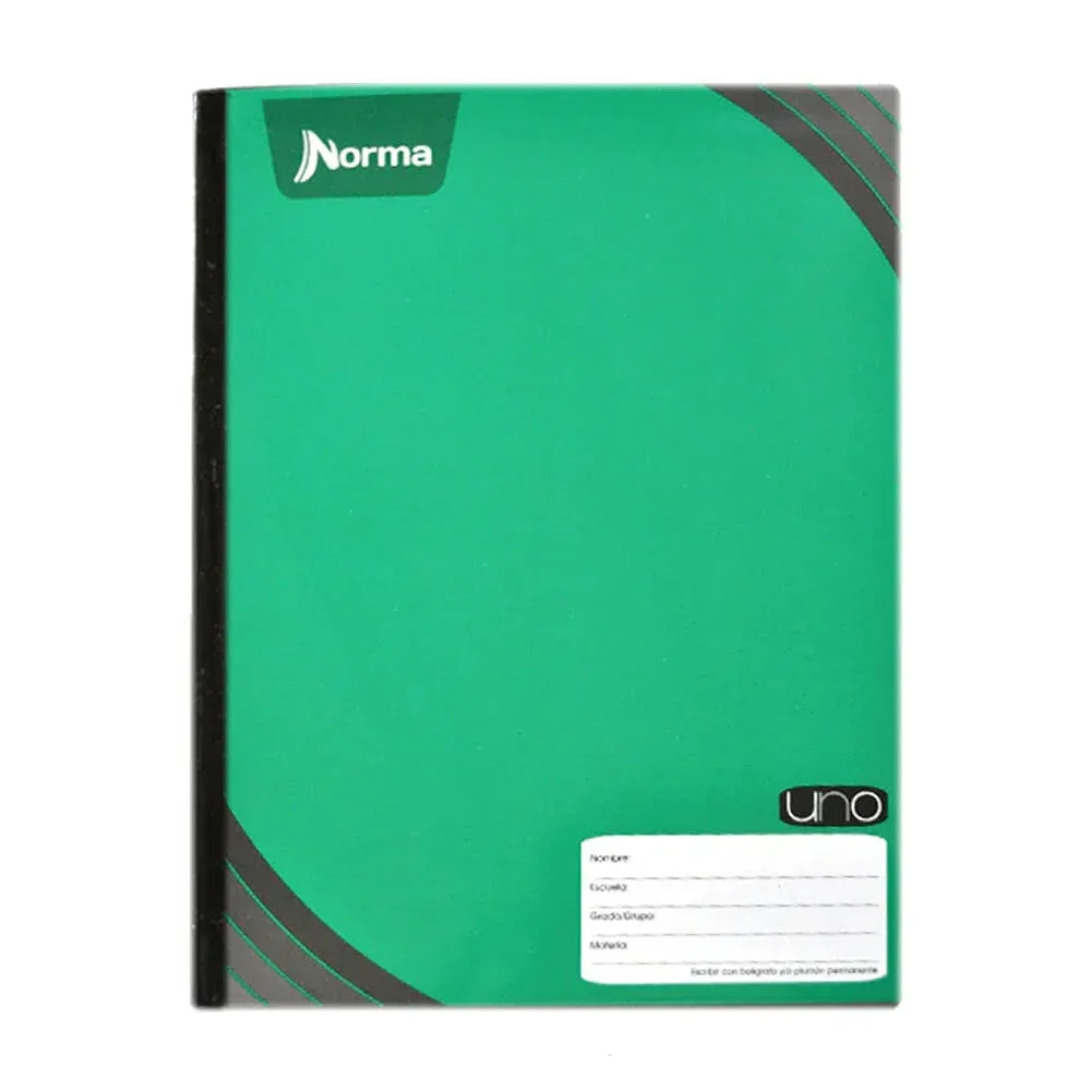 Cuaderno libreta profesional cosida norma uno con 100 hojas páginas en cuadrícula chica 5mm, variedad de colores / c5
