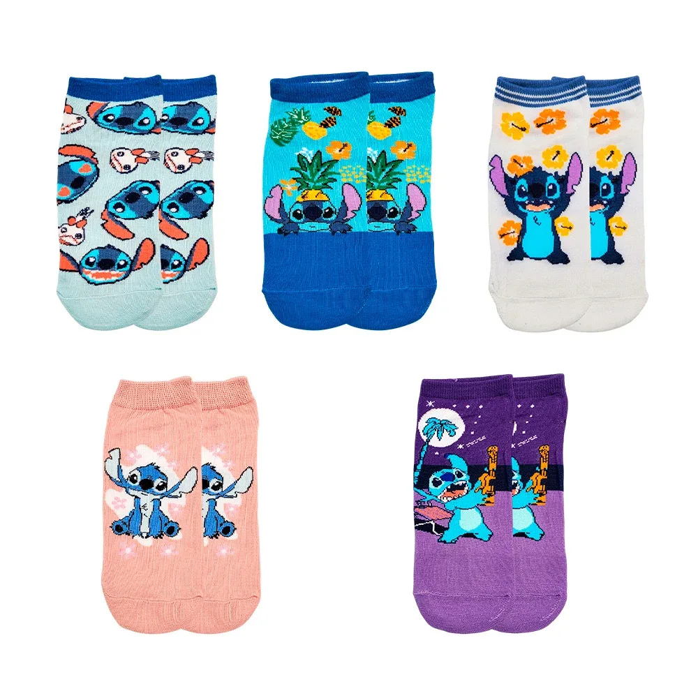 Paquete con 5 pares de calcetines cortos, infantiles con estampado de personaje