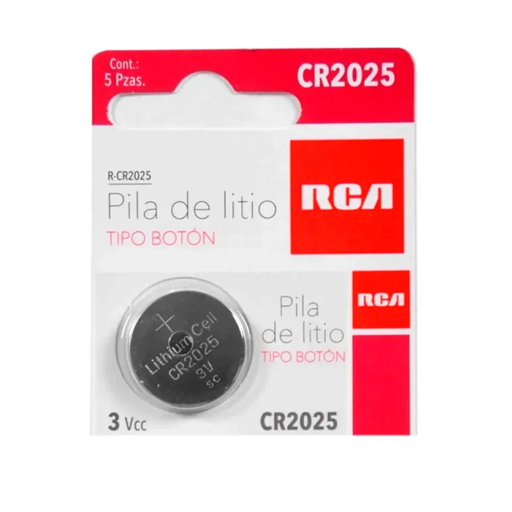 1pza Pila batería rca de litio tipo botón medida cr2025, 3v / cr2025