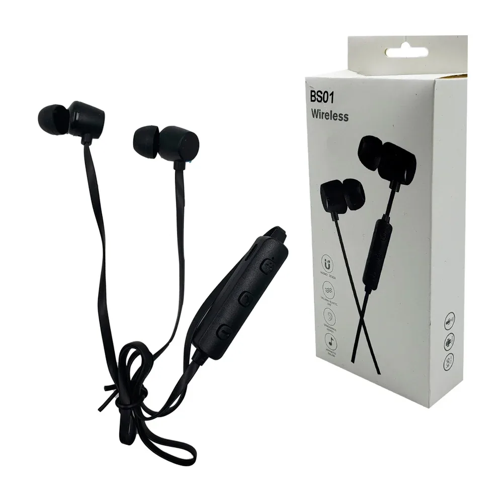 Audífonos / manos libres deportivos de conexión inalámbrica con botones de acción rápida / Wireless / bs01