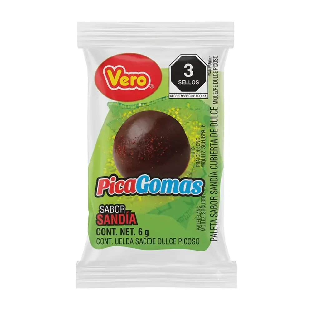 1pza gomita sabor sandía cubierta de dulce picoso, 6g / picagoma