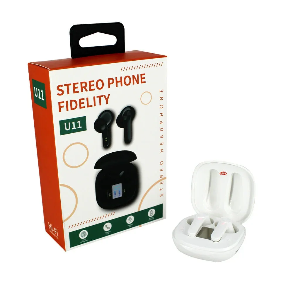 Audífonos inalámbricos fidelity, con almohadillas de silicón y estuche de carga, variedad de colores / u11