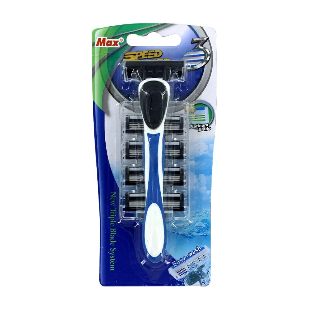Rastrillo max speed razor con 4 cabezales de 3 navajas intercambiables / 10468