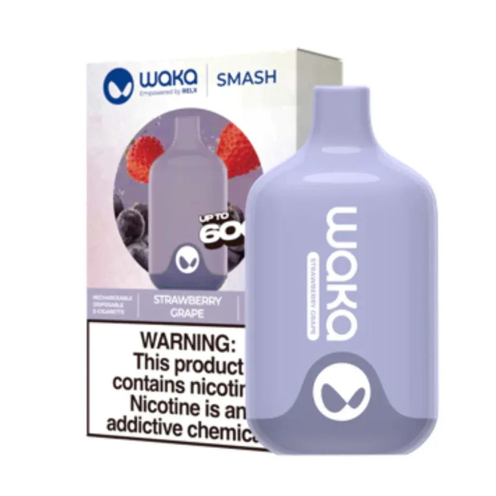 Vape / cigarro electrónico recargable de 6000 puffs con 12ml y 3% de nicotina / WAKA Smash, variedad de sabores / waka. smash.6000