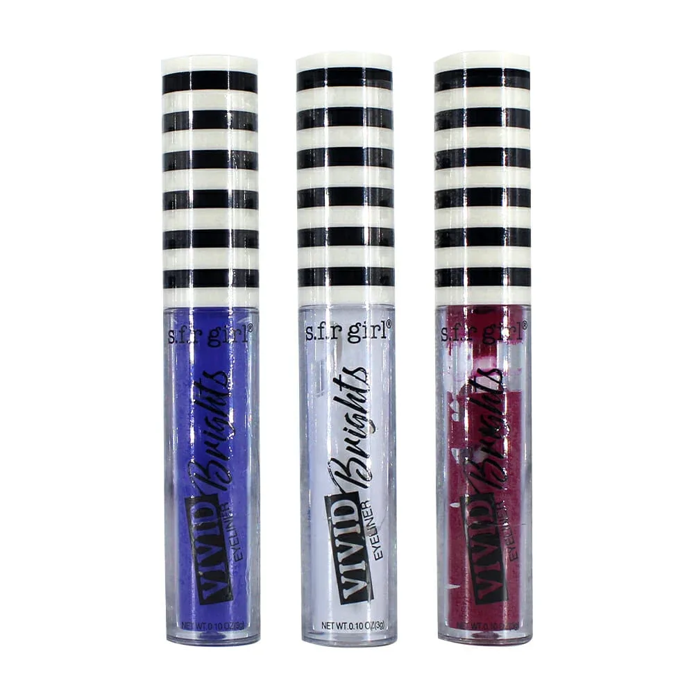 1pza Delineador s.f.r girl tipo píncel para ojos 3g, variedad de tonos / vivid brights /