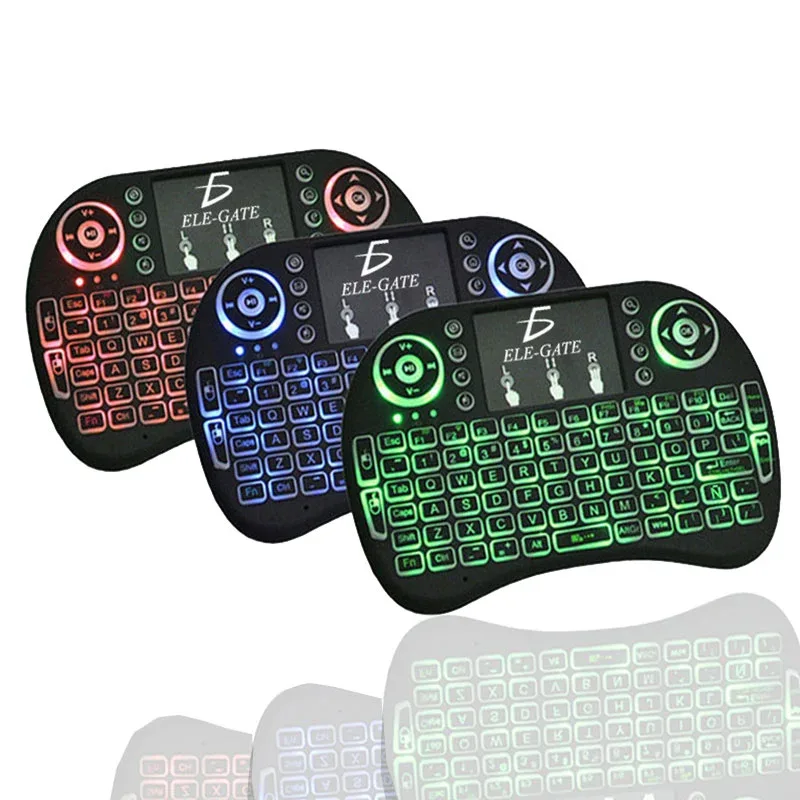 Mini Teclado Español Inalámbrico Iluminado Usb Recargable Con TouchPad Luz