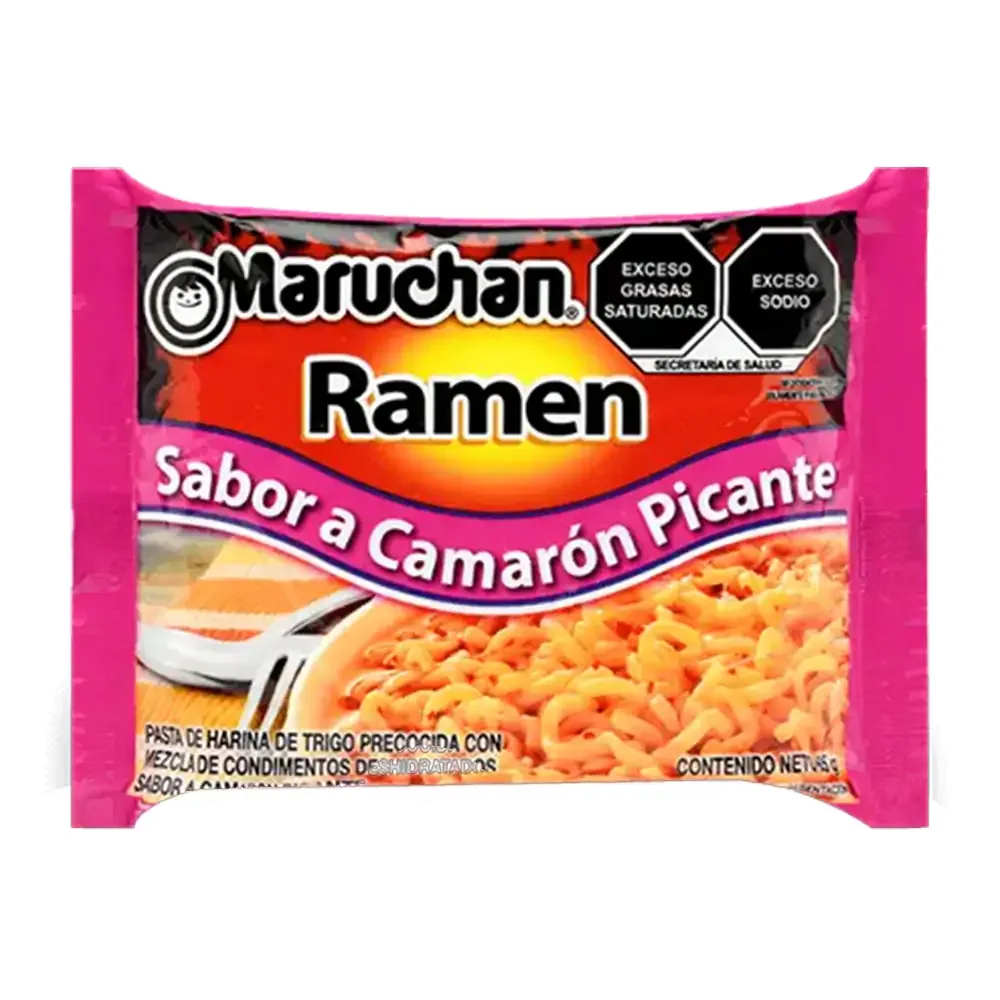 Sopa instantánea maruchan ramen sabor camarón picante, 85g / 002984